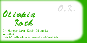 olimpia koth business card